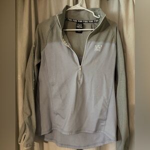 Victoria's Secret PINK Light Gray Quarter-Zip Pullover